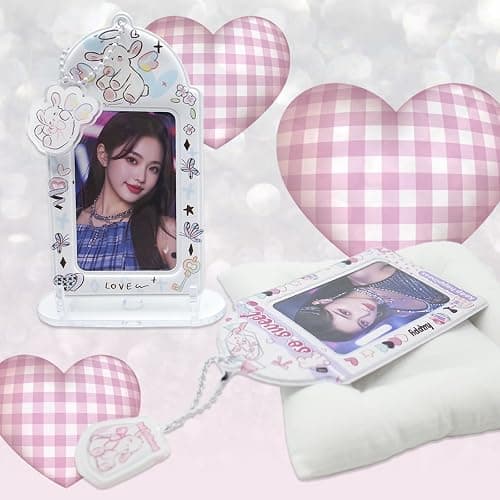 LQTIIITQL 2 Sets Photocard Holder with Cute Lamb Keychain Y2K PhotoCard Holder Charm Holders Kawaii Photo Card Keychain ID Bus Card Holders thumbnail 5