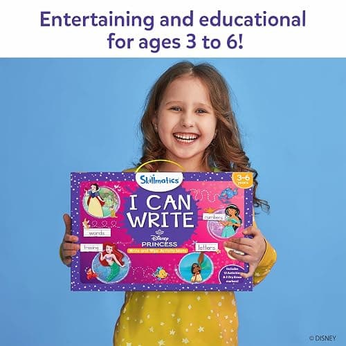 Skillmatics I Can Write Disney Princess - Reusable Preschool Learning Activities, Educational Toys & Games, Handwriting Aid, Back to School, Screen-Free Fun, Gift for Students, Kids, Toddlers Ages 3-6 thumbnail 6