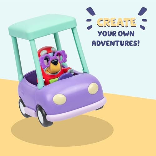 Bluey Basic Granny Toddler Toy Car, 3” Articulated Janet Kids Toy, Immersive Car Toys for Toddlers of Ages 3+ thumbnail 7