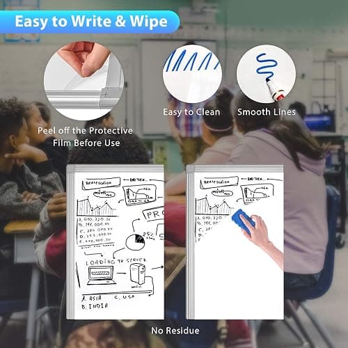 Easel Whiteboard - Magnetic Portable Dry Erase 36 x 24 Tripod Height Adjustable, 3' x 2' Flipchart Easel Stand White Board for Office or Teaching at Home & Classroom (36x24 White) thumbnail 6