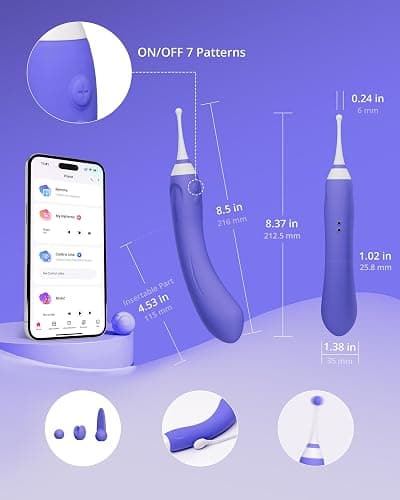 LOVENSE Hyphy G Spot Vibrator for Clitoris Vagina Dual Stimulator, 3 Attachments Mini Nipple Massagers for Female, Small Vibrator Sex Things for Women Pleasure, Waterproof Vibrating Sex Toys thumbnail 6