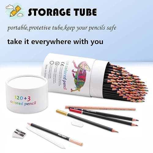 KALOUR 120 Colouring Pencils,Artists Soft Core with Vibrant Color,Ideal for Drawing Sketching Shading,Coloring Pencils for Adults Beginners thumbnail 7