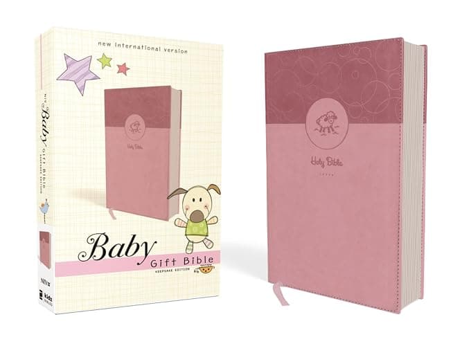 NIV, Baby Gift Bible, Holy Bible, Leathersoft, Pink, Red Letter, Comfort Print: Keepsake Edition - Image 1