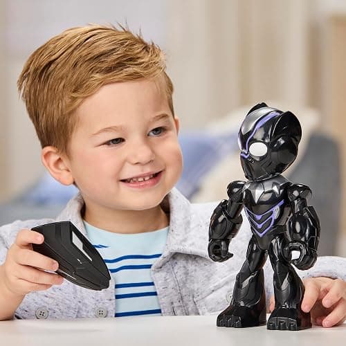 IRON MAN AND HIS AWESOME FRIENDS Marvel Supersized Black Panther Action Figure, 9-Inch (22.8 CM) Super Hero Toys for Kids, Ages 3+ thumbnail 6