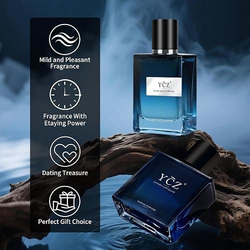 Ycz Cologne for Men Set, 1.7oz(50ml) Bottled Marine Perfume and Club Men Perfume Sophisticated Woody Citrus Scent, Highquality Long Lasting, Sleek Bottle Design, Ideal Special Occasions Ideal Gift thumbnail 4