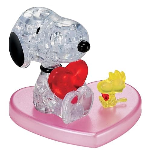 BePuzzled | Peanuts Snoopy Heart Original 3D Crystal Puzzle, Ages 12 and Up thumbnail 4