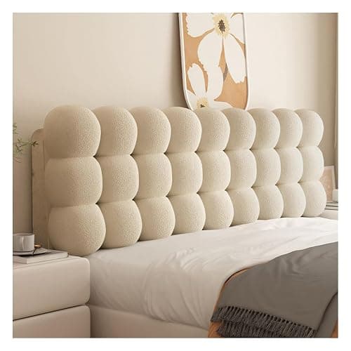 KRDBD Headboard Pillow Upholstered Wall Panels,Wall Mounted Headboard,Support Bolster Cushion,for Sitting in Bed Reading and Resting Bedroom Living Room (Milk Coffee Color,59in*24in) - Image 1
