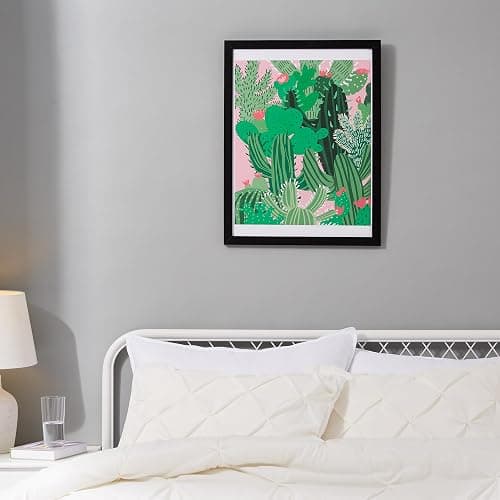 Amazon Basics Rectangular Wood Poster Frame, 18" x 24", Black thumbnail 2