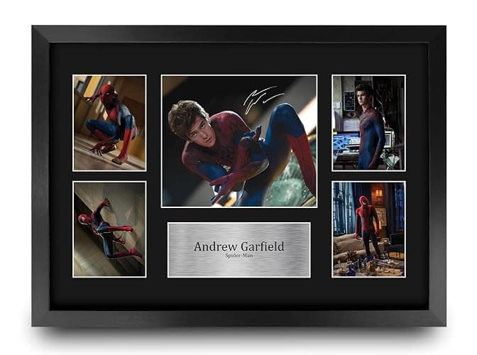 HWC Trading Andrew Garfield Spider-Man Gifts Printed Signed Autograph Picture Display for Movie Memorabilia Fans - 16" x 12" Framed - Image 1