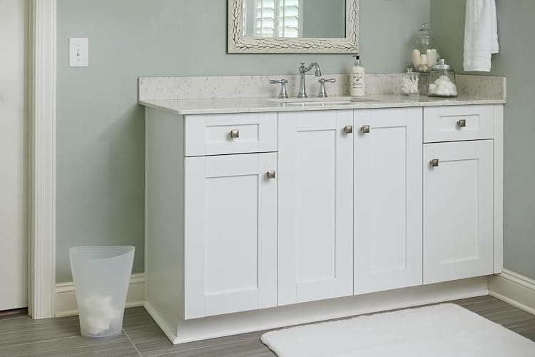 Rubbermaid Spa Works Compact Contemporary Style 9 Quart Indoor Open Vanity Home Trash Container White thumbnail 5