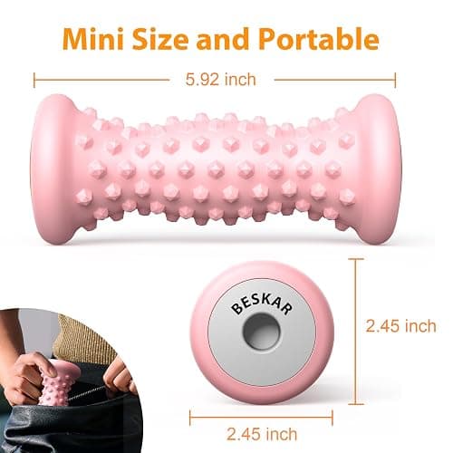 BESKAR Foot Massager Roller for Plantar Fasciitis Relief, Portable Feet Roller to Deep Tissue Muscle Massage, Foot Arch and Heel Pain, Reflexology Tool thumbnail 4