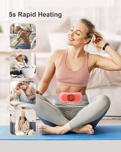 Heating Pad for Period Cramps, Portable Menstrual Heating Pad, Period Pain Relief Heated Pad, Back or Belly Heating Belt, for Her Women Girl Friend Wife thumbnail 5