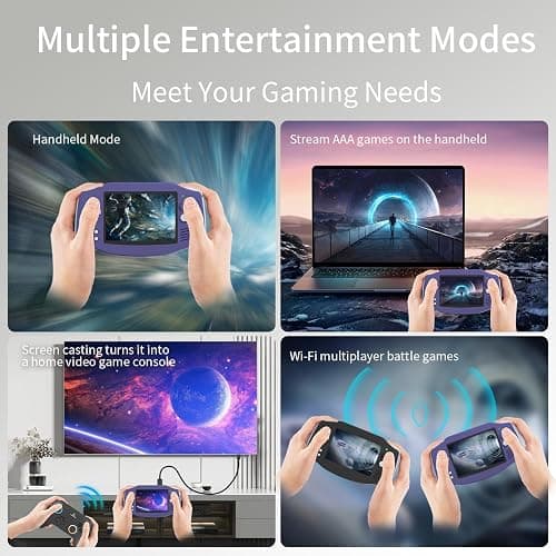 RG34XX Retro Handheld Game Consoles RG34XX Classic Retro Gaming Console 32+64G Card Preloaded Games 5000+ rg34xx Portable Gaming Console Linux 64-bit 3500mAh Battery WiFi Bluetooth HD and TV Output Indigo thumbnail 3