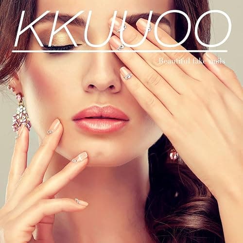 KKUUOO Square Press on Nails Short Fake Cyan False with Solid Color Design Full Cover Acrylic Glossy Glue Cute Stick for Women and Girls DIY Manicure 24Pcs thumbnail 7
