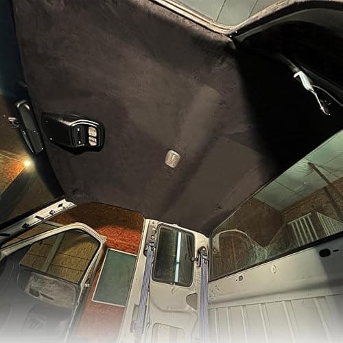 Suede Headliner Fabric with Foam Backing - Black Suede Headliner wrap Interior Material for Car/Truck/SUV/RV Roof, Home Repair/DIY Headliner Material Automotive Headliner Fabric (Black, 96"×60“) thumbnail 4