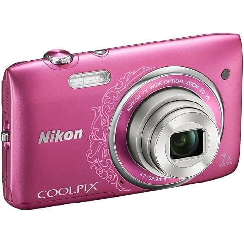 Nikon COOLPIX S3500 20.1 MP Digital Camera with 7x Zoom (Decorative Pink) (OLD MODEL) - Image 1