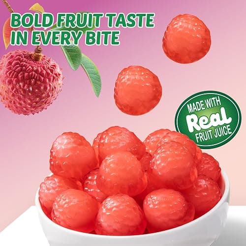 AMOS 4D Vegan Gummy Blocks Candy – Assorted Fruit Flavors, Made with Real Juice, Fun-to-Build Edible Blocks, Fat-Free, 8.47oz (240g) (8.47oz Lychee - Pack of 1) thumbnail 3