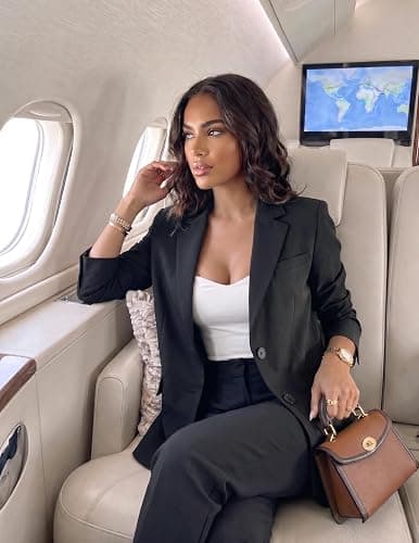ZESICA Fall Blazer for Women Business Casual Lapel Suit Jacket | Dressy Work Office Clothes, Long Sleeve Open Front Collar, Button Down, Oversized, Side Pockets, 2026 Fashion Winter Outfit thumbnail 8