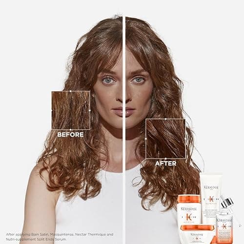 Kerastase Nutritive Split Ends Hair Serum For Dry Hair - Nourishing Leave-In Oil Treatment For Smoothness and Shine, Ultra-Sealing Formula With Anti-Dryness Polymers, 50 ml thumbnail 4