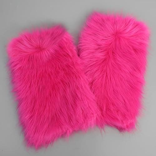 XEPST Faux Fur Fuzzy Leg Warmers Furry Boot Covers for Women, Warm Fuzzy Boot Cuff Boot Sleeves Leg Warmers for Party Costume thumbnail 4