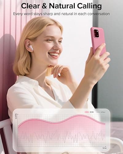 TAGRY Bluetooth Headphones True Wireless Earbuds 60H Playback LED Power Display Earphones with Wireless Charging Case IPX5 Waterproof in-Ear Ear buds with Mic for TV Smart Phone Laptop Computer Sports thumbnail 5