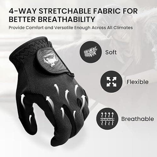 FINGER TEN Women's Horse Riding Gloves Stretchable Equestrian Gloves Horseback Youth Girls Anti Slip Breathable Lightweight Perfect for Biking Cycling Gardening Outdoor Fit All Seasons thumbnail 5
