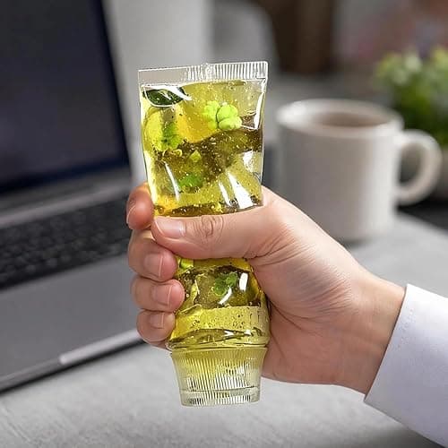 Clear Jam Bottle Squishy Toy, Cute Toothpaste Slow Rising Fidget Sensory Toys for Stress Anxiety Relief, Soft Desk Squeeze Toy Birthday Gifts for Adults (Four-Leaf Clover) thumbnail 2