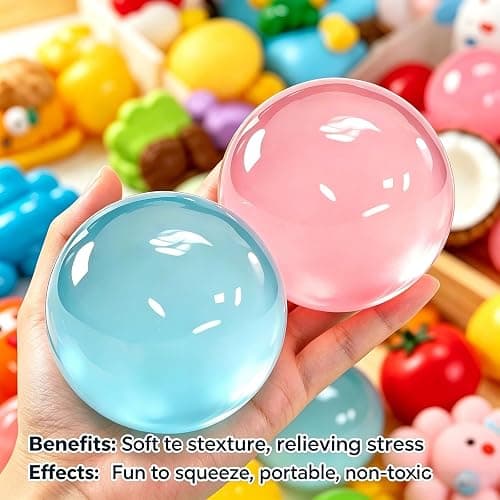 Coconut Oil Squishy,Soft Squishy Coconut Squishy Stress Balls,Slow Rising Stress Relief Toy,Funny Stress Balls for Anxiety Relief & Sensory Calm（Pink） thumbnail 3