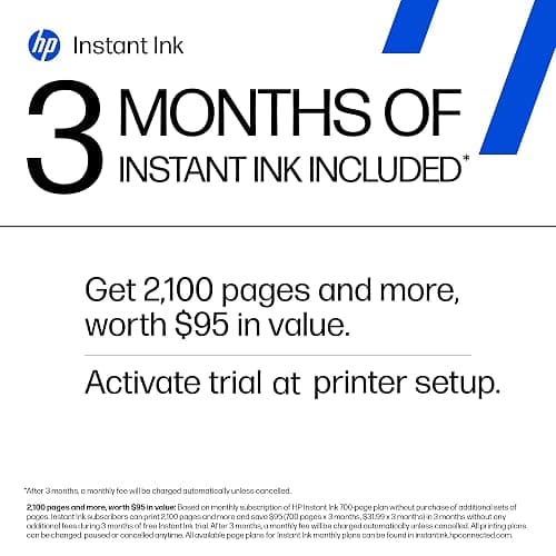 HP DeskJet 2855e Wireless All-in-One Color Inkjet Printer, Scanner, Copier, Best-for-home, 3 month Instant Ink trial included, AI-enabled (588S5A) thumbnail 6
