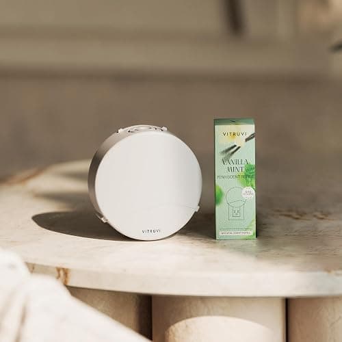 Vitruvi Push Plug-in Wall Diffuser – Starter Kit with Vanilla Mint Refill, Made with Natural Ingredients – Covers 200 Sq Ft – Long-Lasting Scent Up to 500 Hours – White thumbnail 2