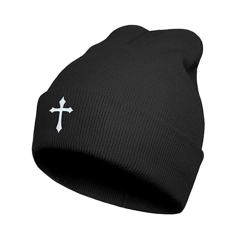 Ztuhjvy Cool Beanie Black Beanies Cozy Knit Beanie for Men Women - Image 1