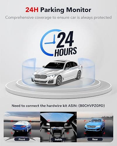 REDTIGER F17 4K 3 Channel Dash Cam, 5GHz WiFi Built-in GPS with 64GB Card, 2160P+1080P+1080P Front and Rear Inside, Triple Car Camera with 3 Inch Screen, IR Night Vision, G Sensor, WDR, Parking Mode thumbnail 6
