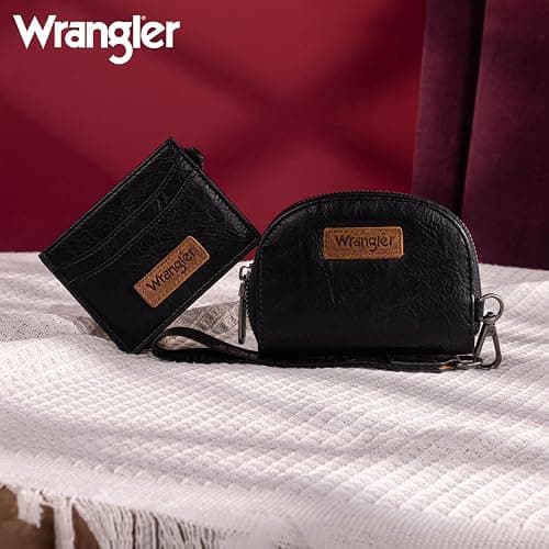 Wrangler KeyChain Wallet Wristlet Wallets for Women Dual Pouch Wristlet Rfid Blocking Credit Card Holder Wallet thumbnail 6