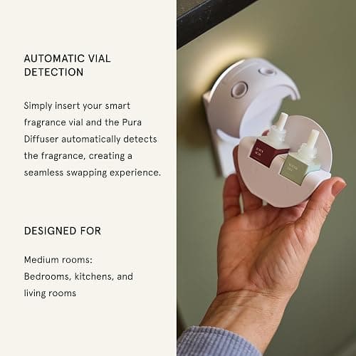 Pura Home, Smart Home Fragrance Diffuser, V5 | Adjustable Smart Home Fragrance Diffuser, Set Schedules and Timers, LED Light, Holds 2 Scent Refills, Refills Sold Separately thumbnail 5