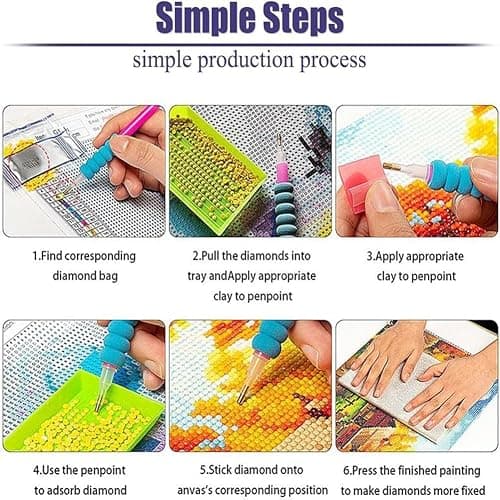 OFRKE Diamond Painting Kits for Adults,3 Pack Aurora Diamond Art for Beginners, Diamond Round 5D Full Drill Paint with Diamonds Pictures Gem Art Painting Kits DIY Crafts Kits 12x16inch thumbnail 6
