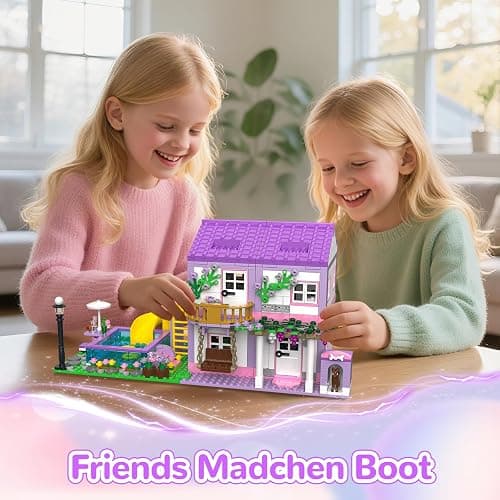 Purple Girls Summer Villa Friends Building Set Compatible with Lego 3 in 1 Friends Construction Educational Toy for Kids Age 8-12 and Up 1081 PCS thumbnail 2