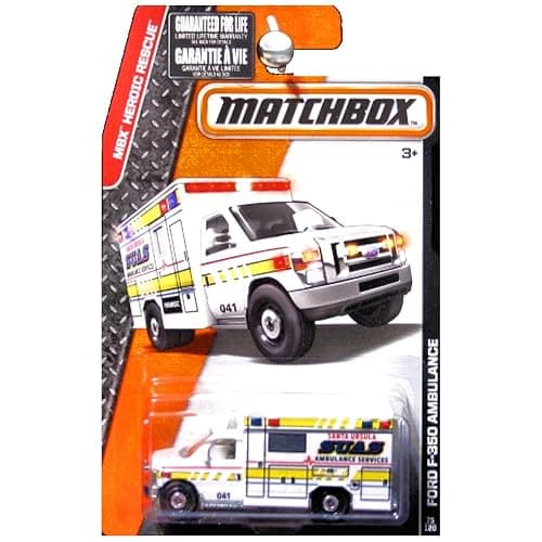 Matchbox 2016 Heroic Rescue Ford F-350 F350 Santa Ursula Ambulance White - Image 1