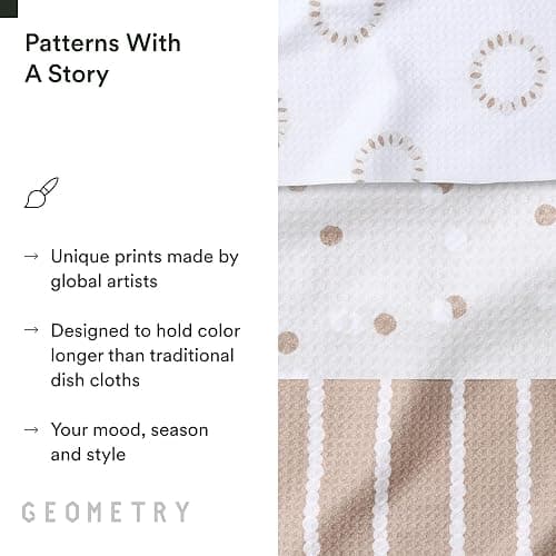 GEOMETRY Dishcloth – Evergreen Collection – Quick-Dry, Ultra-Absorbent, Reusable Microfiber Kitchen Towels for Drying & Cleaning - Pebble Play - 3 Pack thumbnail 7