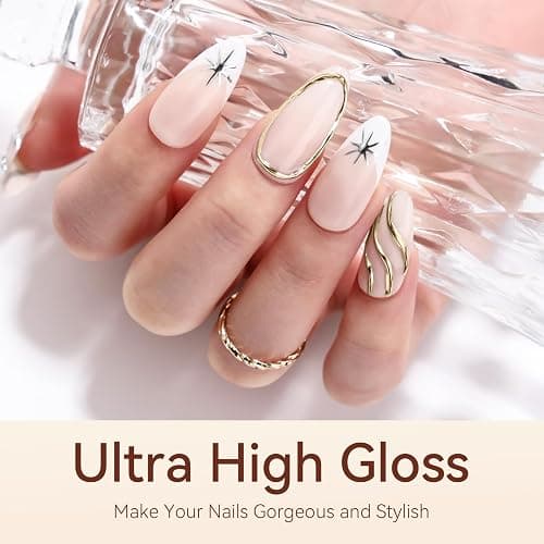 Makartt Chrome Gel Nail Polish Set: Metallic Gel Nail Polish, Silver and Gold 3D Metal Painting Gel for Nail Art Soak off UV/LED Glossy Mirror Effect Nail Glue Gel for Home Salon DIY Manicure（2pcs） thumbnail 2