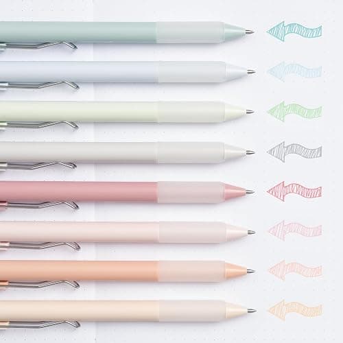 BLIEVE - Pastel Colored Gel Pens With Cool Matte Finish, Aesthetic and Cute Pens With Smooth Writing For Journaling And Bible Note Taking No Bleed Through, Cute School Supplies 8 Pack thumbnail 3