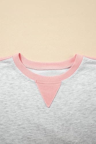 KevaMolly Womens Lounge Sets Light Color Block Raw Hem Pullover and Casual Shorts Set Two Piece Sets thumbnail 4