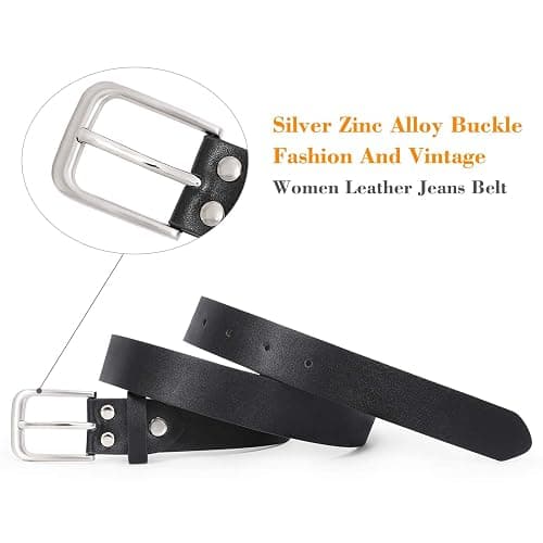 WHIPPY Women Casual Leather Belt for Jeans Pants, Fashion Ladies Waist Dress Belt thumbnail 5