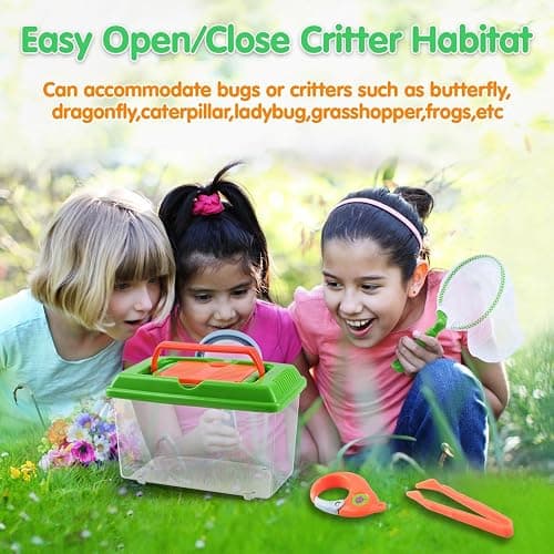 PLAY Bug Catcher Kit,Outdoor Toys for Kids Ages 4-8 8-12,Bug Catcher Vacuum with Critter Habitat Case,Butterfly net,Magnifying Glass,Toddler Outside Toys for 3 4 5 6 7 8+ Year Old Boys Birthday Gift thumbnail 6