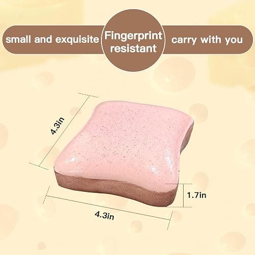 Sticky Bread Squishy Toys, a Slow-Rising Fidget for Stress Relief & Focus | Fun Kawaii Desk Accessory for Adults & Teens (Pink) thumbnail 2