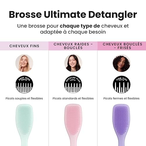 Tangle Teezer Ultimate Detangler Brosse à Cheveux Démêlante pour Cheveux Secs et Mouillés, Picots à 2 Niveaux, Réduit la Casse et Élimine les Nœuds, Tous Types de Cheveux, Rose Millennial thumbnail 8