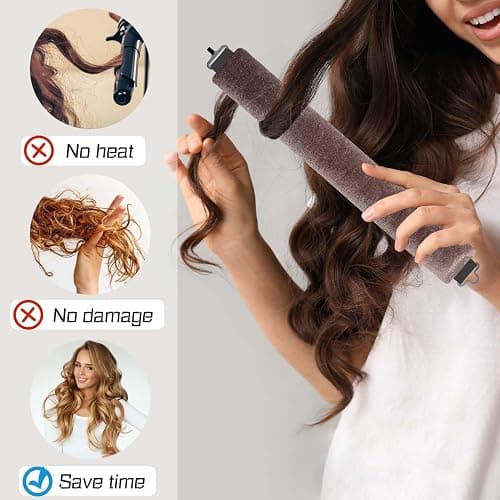 3PCS Heatless Curlers, No Heat Overnight Curls for Long Hair thumbnail 3