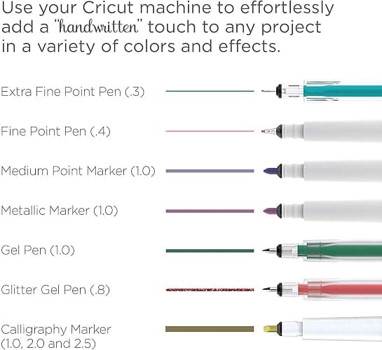 Cricut Variety Pen & Marker Set, Black (5 ct) thumbnail 3