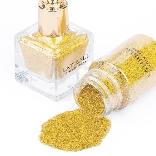 LATIBELL Gold Body & Hair Glitter Spray with Refill Jar for Rave Makeup | Cosmetic Shimmer, For Hair, Body, Face, Clothes & Nails, Ideal for Festival, Party and Craft Design thumbnail 7