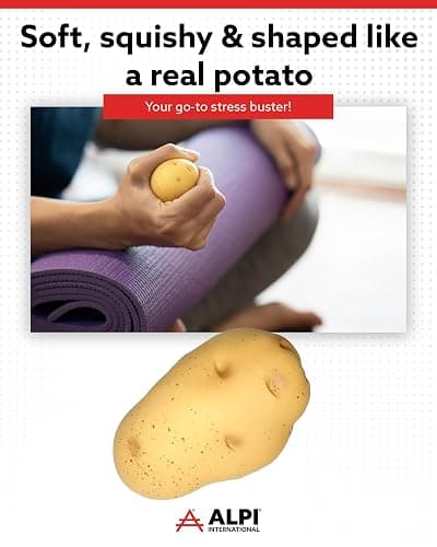 Alpi Potato Squishy Toys – Soft Squeeze Toys for Adults – Realistic Fake Food Stress Ball, a Funny Gift Idea for Home or Office thumbnail 7