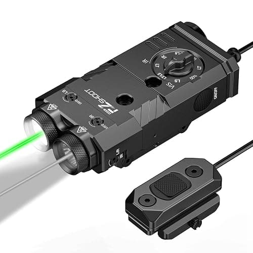 EZshoot 1600 Lumens Rifle Flashlight/IR Illuminator with Green/IR Laser 4-in-1 Combo Magnetic Rechargeable, IR Flashlight for Rifle with Remote Switch, Compatible with Picatinny and M-Rail - Image 1
